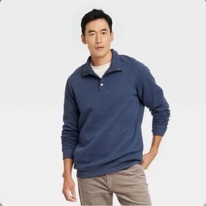 Men's Medium Quilted Snap Pullover Sweatshirt - Goodfellow & Co™